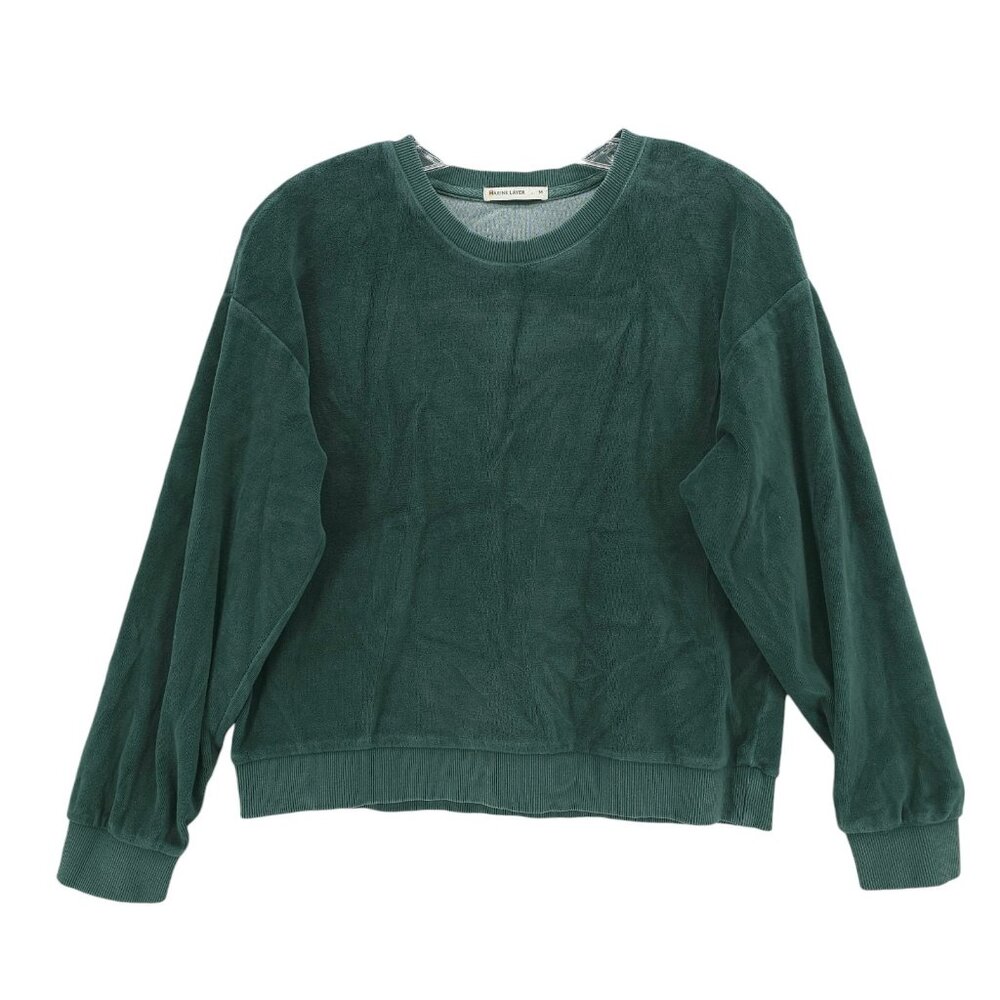 Marine Layer Dark Green Relaxed Crew Sweatshirt